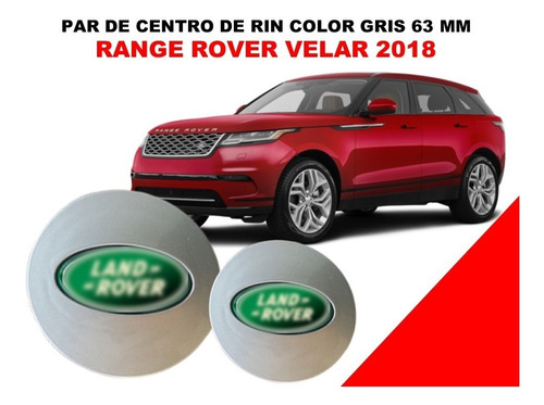 Par De Centro De Rin Range Rover Velar 2018 Gris 63 Mm