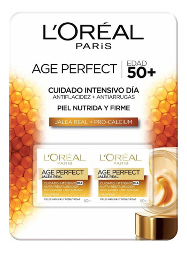 Crema Facial L'oréal Age Perfect Jalea Real 2 Pzs 50 Ml C/u
