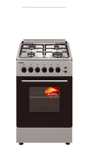 Cocina A Gas James Modelo C-212 A Tks - Inox - Frente Acero 