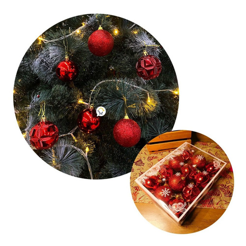 Bolas Navideñas X12 Esferas Decorativas Árbol Navidad A136