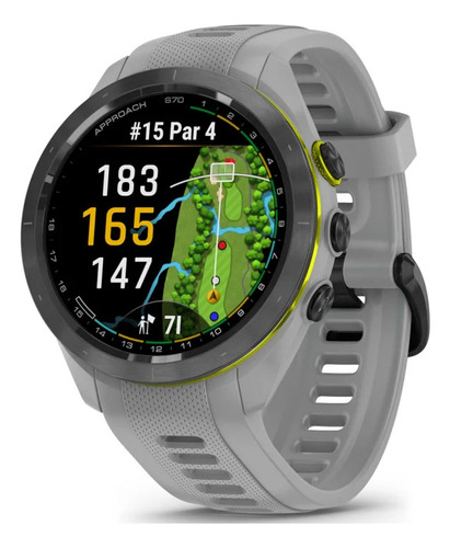 Garmin Approach S70 Gris, Golf, Multideporte 42 Mm Color de la caja Gris Color de la correa Gris Color del bisel Negro