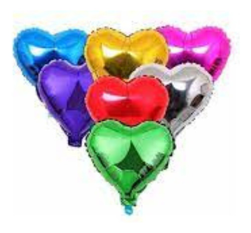 Globo Corazón Metalizado 18 Pulgadas Pack X 2 Unidades Verde Corazón