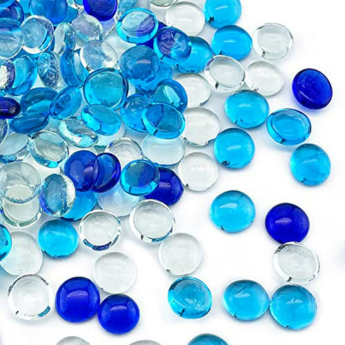 Rellenos De Florero De Vidrio Azul