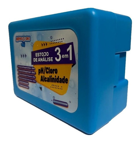 Kit 3 Em 1 Teste Medidor De Água + 1 Litro De Menos Cloro