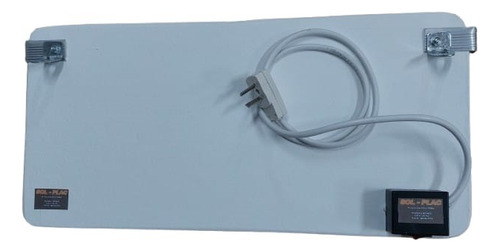Placa Calefactora Apaisada Mini Perchero Baños 300w Sol Plac Blanco