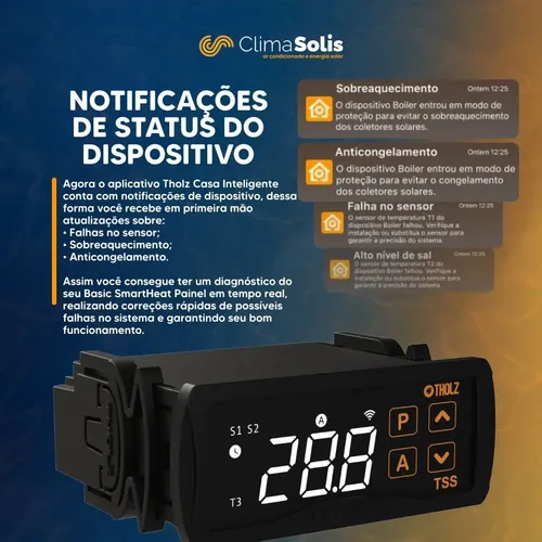 Controlador Tss1562n Smartheat Wi-fi Aquecimento Solar Tholz