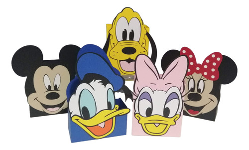 Cajitas Temáticas Para Mesa De Dulces Mickey Y Minnie Mouse Rojo