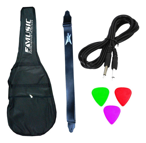 Accesorios P/ Guitarra Electrica Funda Cable Correa 3 Puas