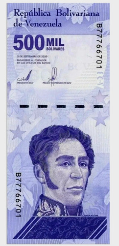500 Mil Bolivares República Bolivariana De Venezuela 