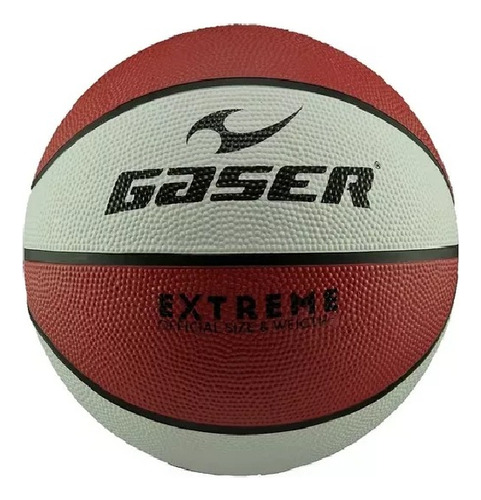 Balón Gaser Basketball Extreme No. 7 Rojo/blanco Color Rojo /blanco