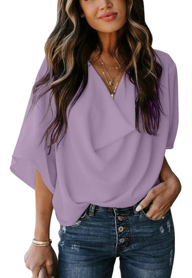 Blusa Color Lila | MercadoLibre 📦