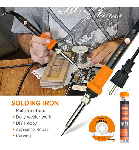 Kit De Soldador, Soldador Electrónico De 60w Temperatu...