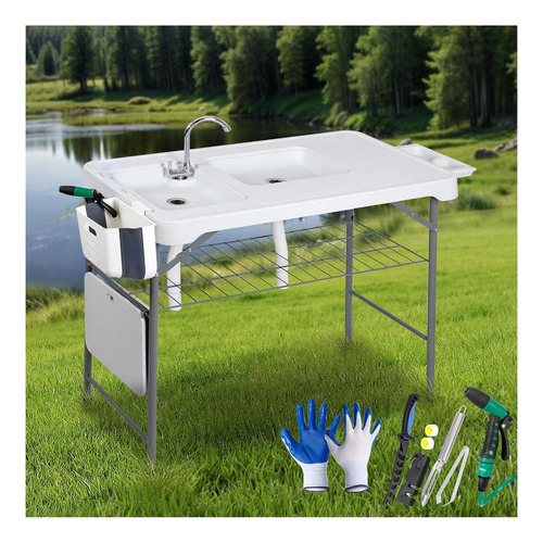 Mesa De Limpieza De Pescado Super Deal Con Fregadero 107,9