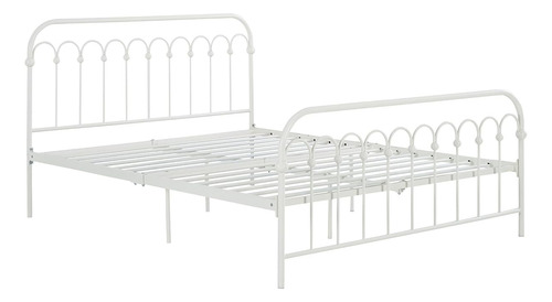 Base De Cama Novogratz1 Matrimonial De Metal Blanco