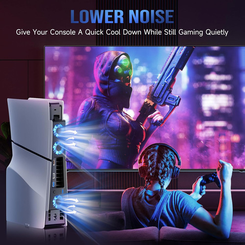 Brhe Ps5 Slim Ventilador,sistema De Refrigeración Silenci...