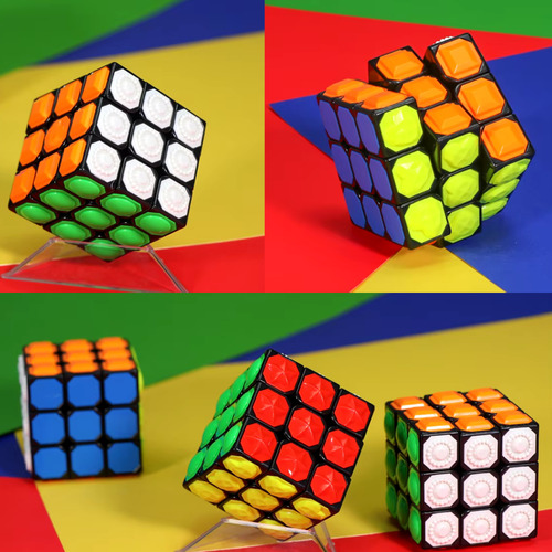 Cubo Mágico Adaptado 3x3 Em Alto Relevo Para Cegos Profissio Estrutura Sortida