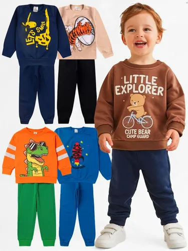 Kit 10 Peças Moletom Menino Infantil Inverno Atacado Barato