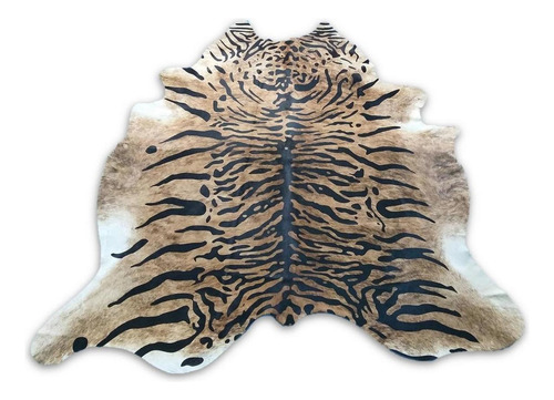 Alfombra de salón de piel completa con estampado animal Tigre Java