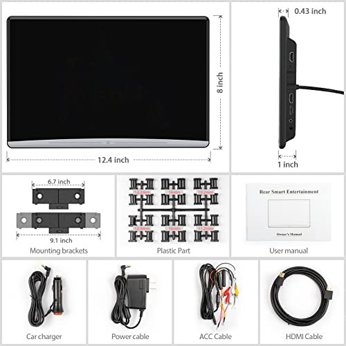 Reproductor Video Coche 13.3puLG 4k Wifi 2.4g/5g Android