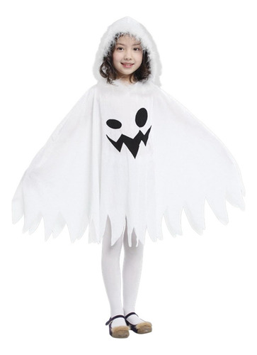 Brcus Niños Fantasma Blanco Halloween Capa Disfraces Niños P