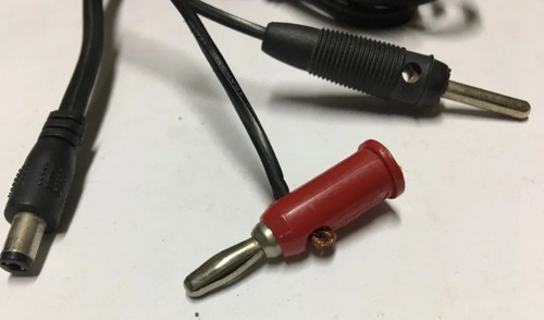Cable Conector Plug 5mm Banana Macho Rojo Y Negro