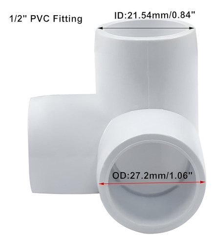 Codos De 3 Salidas. Tri Codos Pvc 1/2 Sch40