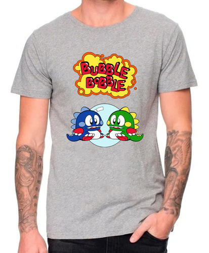 Remera Bubble Bobble Videogame Retro 100% Algodon 1014 Minos