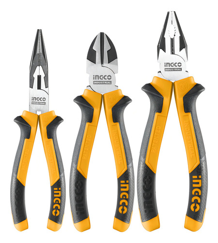 Set Alicates Universal Combinados 3 Piezas Ingco Hkps08318