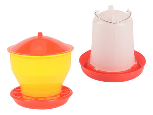 Comedero Para Pollos Y Dispensador De Agua, Barril Con Tapa