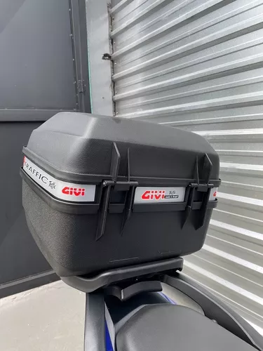 Baú 27L Traffic Givi + Bagageiro Tubular Voltz EVS 2021 Chapam.