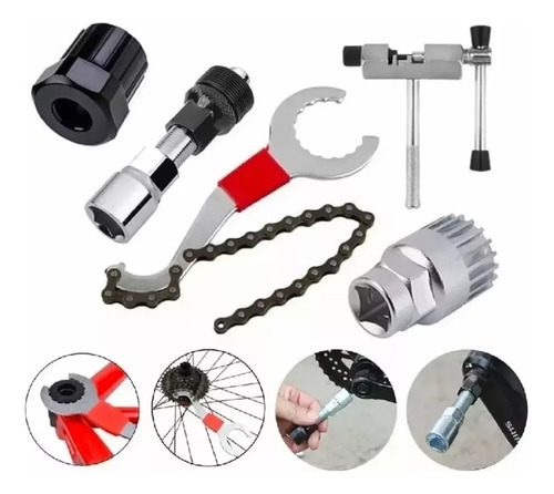 Herramientas Bici Extractor Motor Corta Cadena Llave Biela