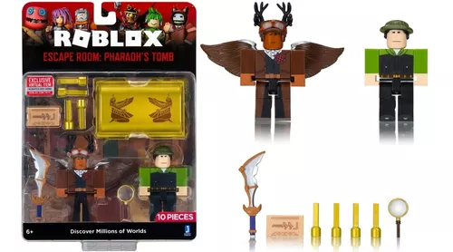 Roblox Boneco Pack 2 Figuras Escape Room Pharaohs Tomb Sunny