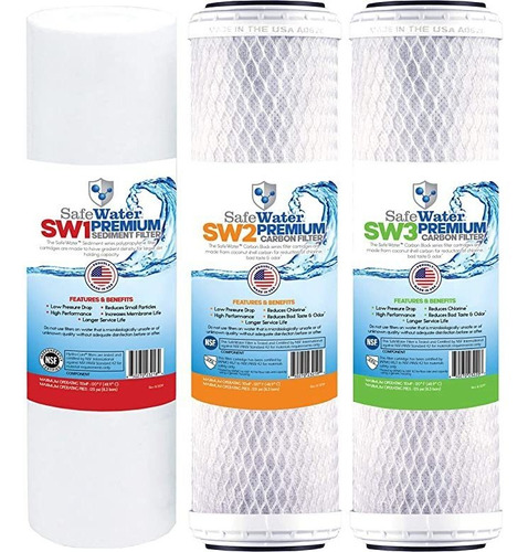 Safewater Premium Set Filtro De Repuesto Para Reverse Osmosi