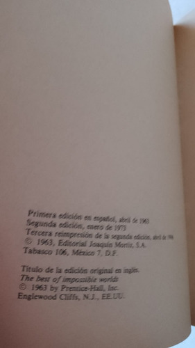 El Mejor De Los Mundos Imposibles/ Abel Quezada (usado) (Usado)