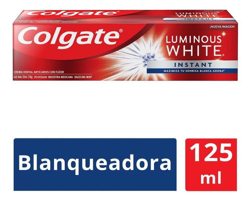 Pasta dental Colgate Luminous White blanqueadora 125ml