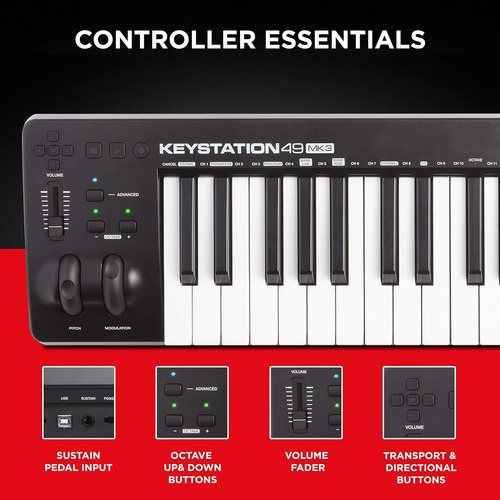 Controlador De Teclado Midi M-audio 49 Mk3, 49 Teclas