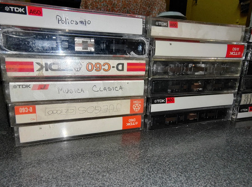 36 Cassettes Tdk A60 Y Dc90 Uno Nuevo, Todos En Caja Usados Negro
