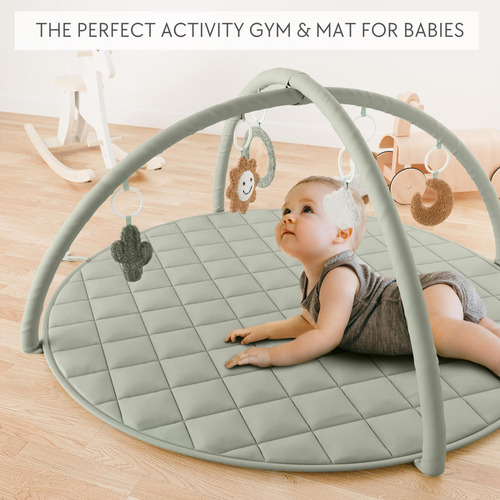 Macio Algodão Baby Play Gym Zicoto Premium Com 6 Brinquedos