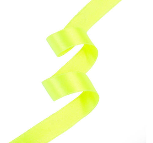 Cinta Fluo Raso N 5 - 2,5cm - Cordón De Oro X 10 Metros