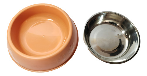 Tazón Para Perro 2 Piezas Despegable De Acero Inoxidable