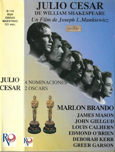 Julio César Vhs Marlon Brando William Shakespeare