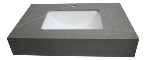 Lavabo Sencillo De Piedra Tecnologica Minimalista Gris Arman