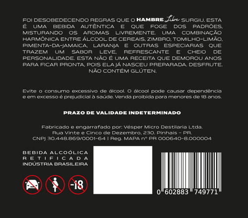 Hambre gin libre 750ml