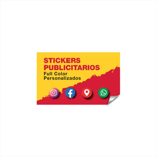 Sticker Publicitarios 7x5cm Full Color X1000u