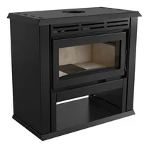 Comprar Estufa, Calefactor A Leña De Alto Rendimiento - Liv Monarch Grande, Hasta 154m2 - Sistema De Doble Combustión, Ecológico Y Seguro - Diseño Apaisado, Color Grafito