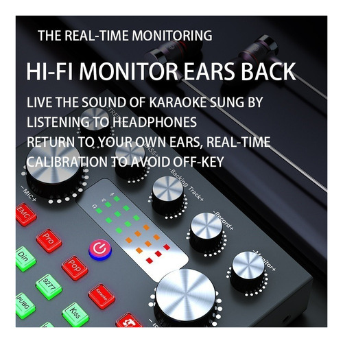 Audio Podcast De Mezclador Con Tarjeta De Sonido V8s