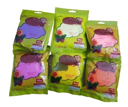 Pack 6 Masas Funny Gummy Goma Eva Slime