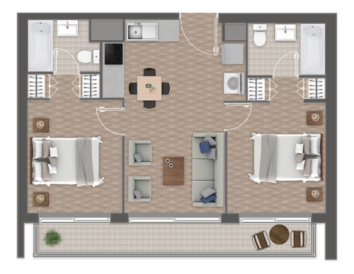 Buzeta 4027 - Departamento 2d2b(3c), Cerrillos