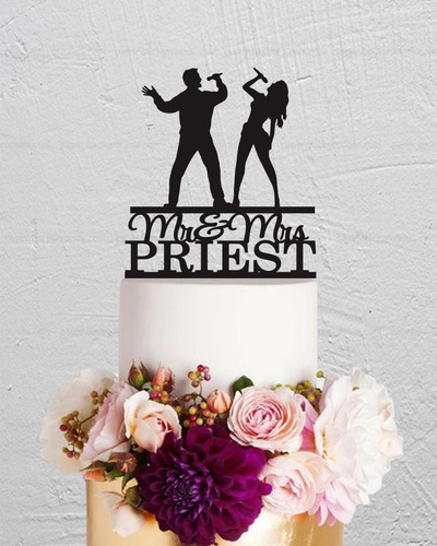 Cake Topper Adorno Torta Cantante Hombre Mujer Personalizabl