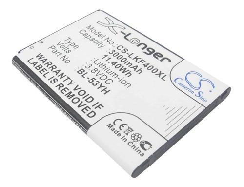 Bat Para LG Cs-lkf400xl G3 D690 D693 D830 Bl-53yh 3000mah